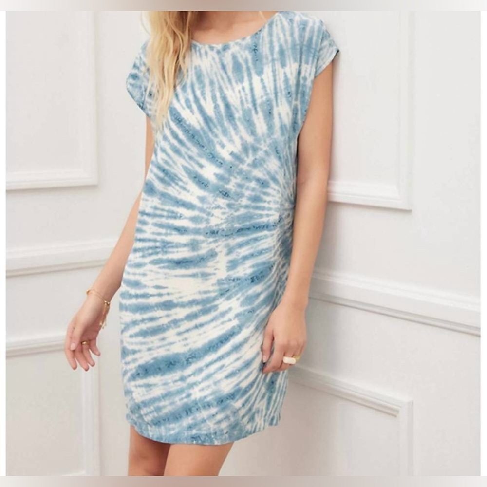 Fifteen Twenty Tie Dye Silk Shift Dress + Slip Size Medium